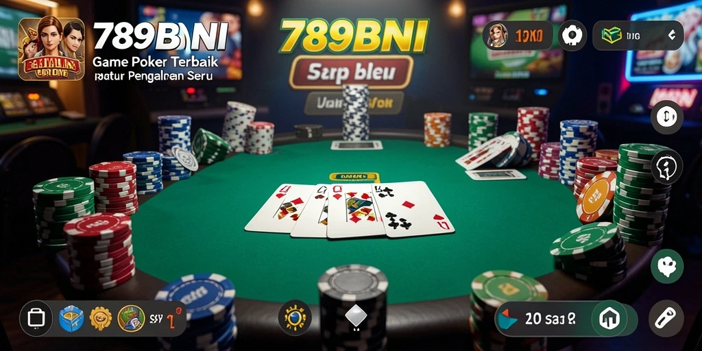 Gameplay mendebarkan dalam aplikasi Poker 789BNI.