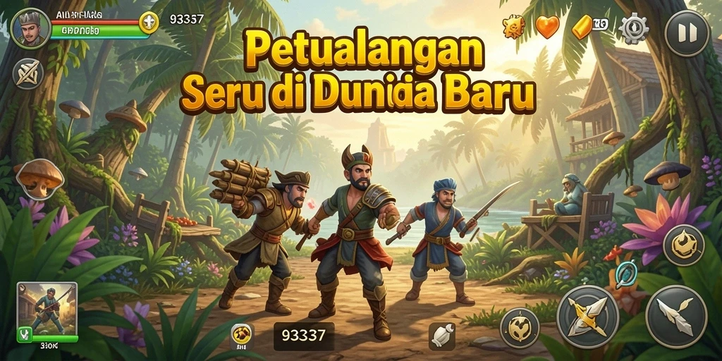 Tangkapan layar utama 93337 menunjukkan aksi seru dalam gameplay petualangan.
