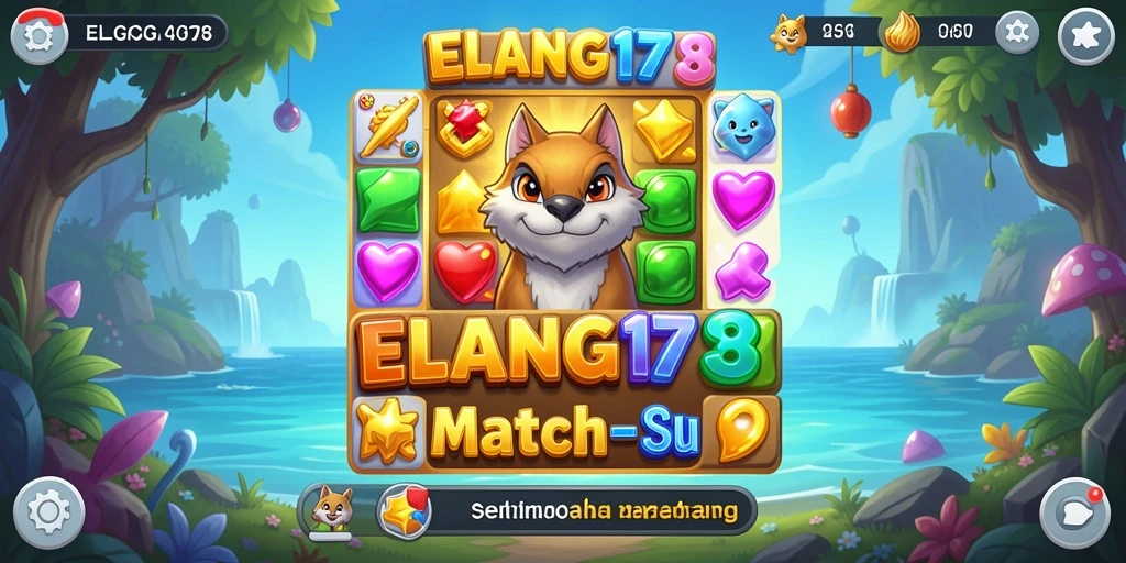 Tangkapan layar ELANG178 dengan gameplay Match-3 yang menarik dan seru.