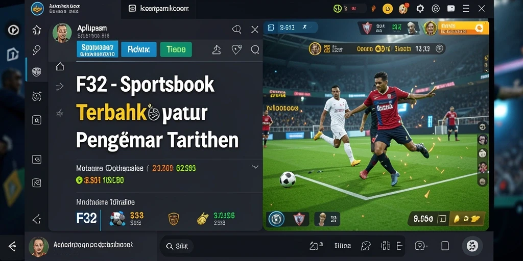 Tampilan antarmuka F32 yang menarik untuk taruhan olahraga.