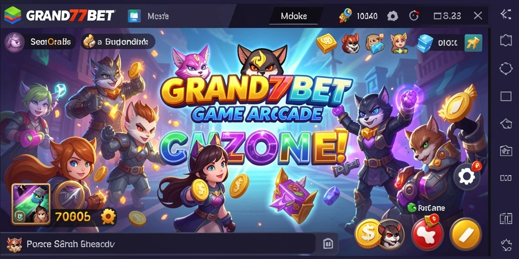 Screenshot menunjukkan gameplay seru dalam GRAND77BET dengan berbagai tantangan.