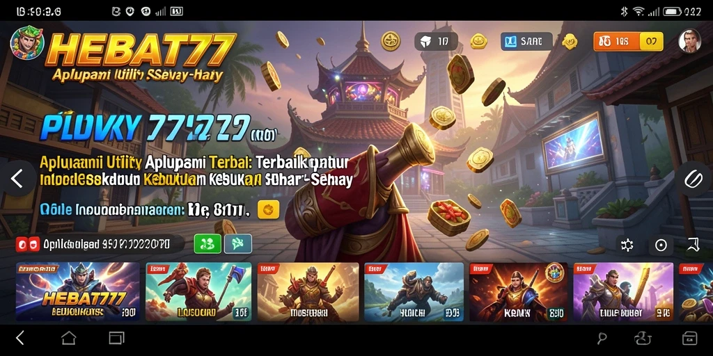 Tampilan antarmuka HEBAT777 yang bersih dan fungsional.