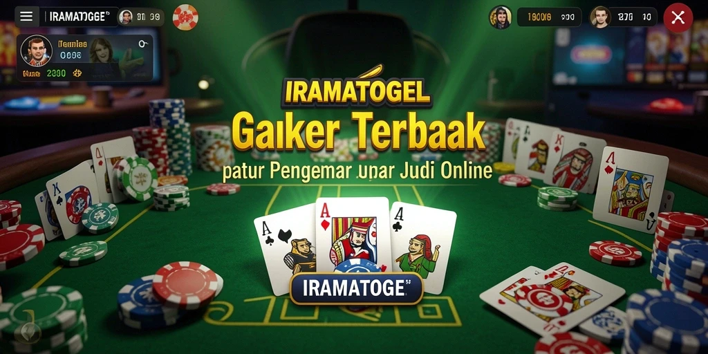 Screenshot gameplay IRAMATOGEL yang menunjukkan suasana Poker yang mendebarkan.