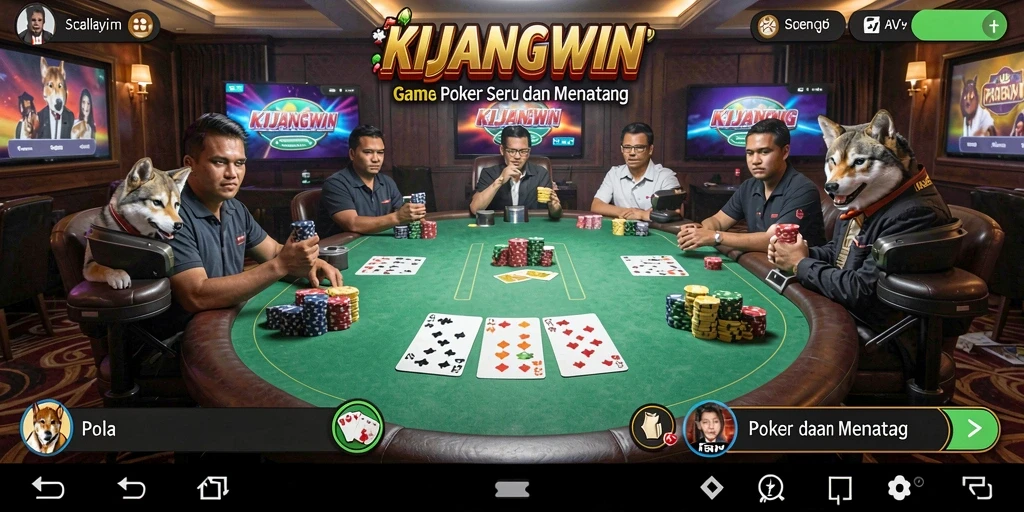 Tangkap momen seru gameplay Poker di KIJANGWIN.