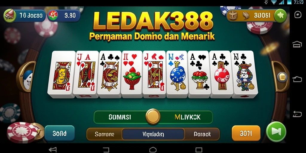 Gameplay seru dalam aplikasi Domino LEDAK388.