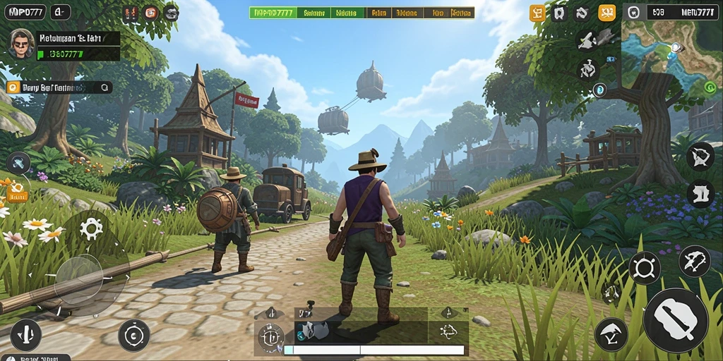 Screenshot MPO777 menunjukkan petualangan seru di dunia terbuka.