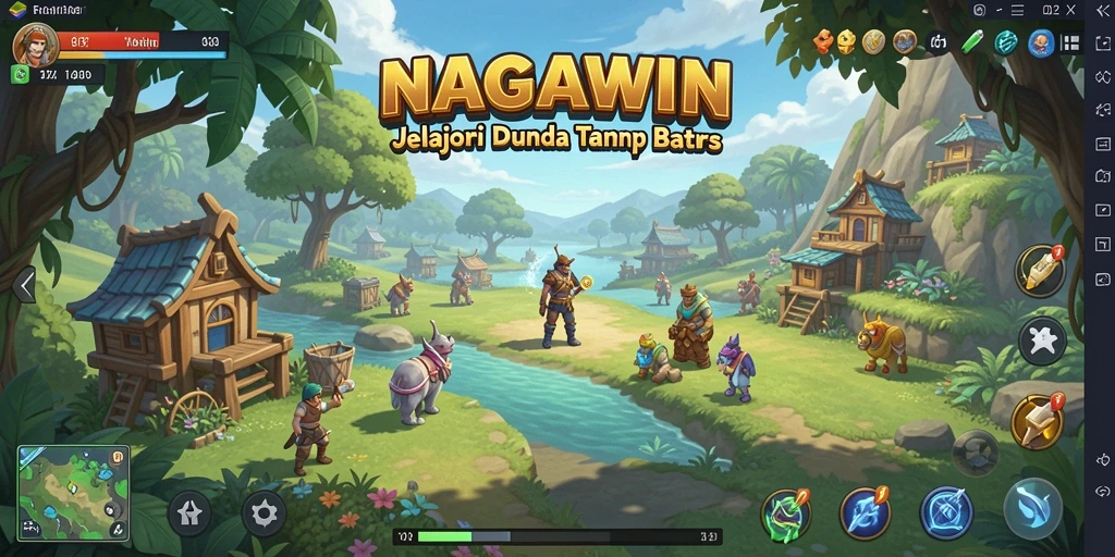Tampilkan gameplay NAGAWIN dengan eksplorasi dunia yang luas.