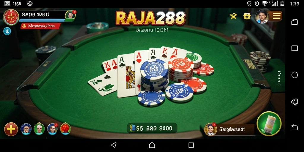 Screenshot gameplay RAJA288 menunjukkan pengalaman Gaple yang menarik.