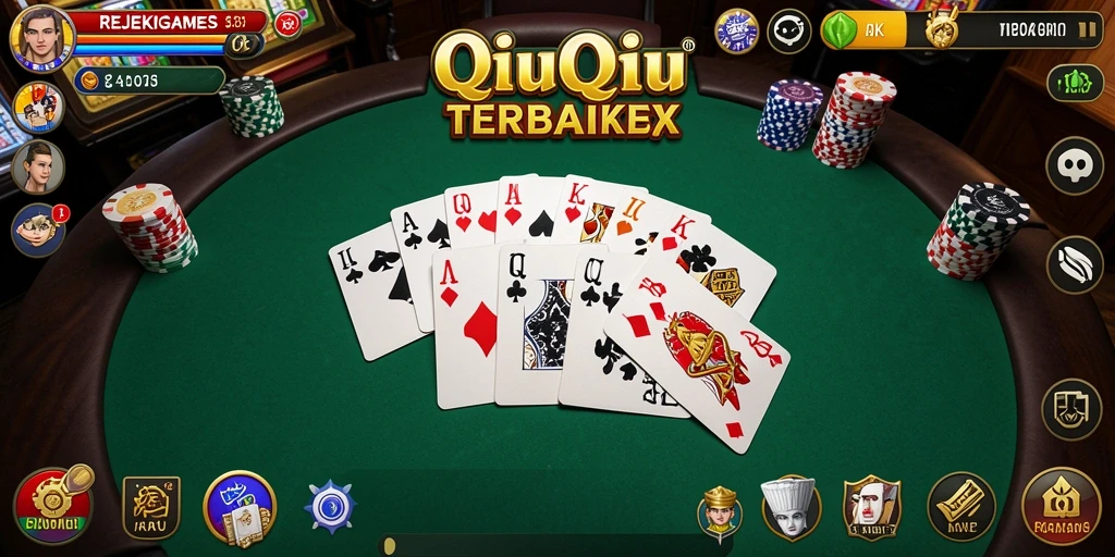 Tampilan gameplay QiuQiu di REJEKIGAMES yang menarik.