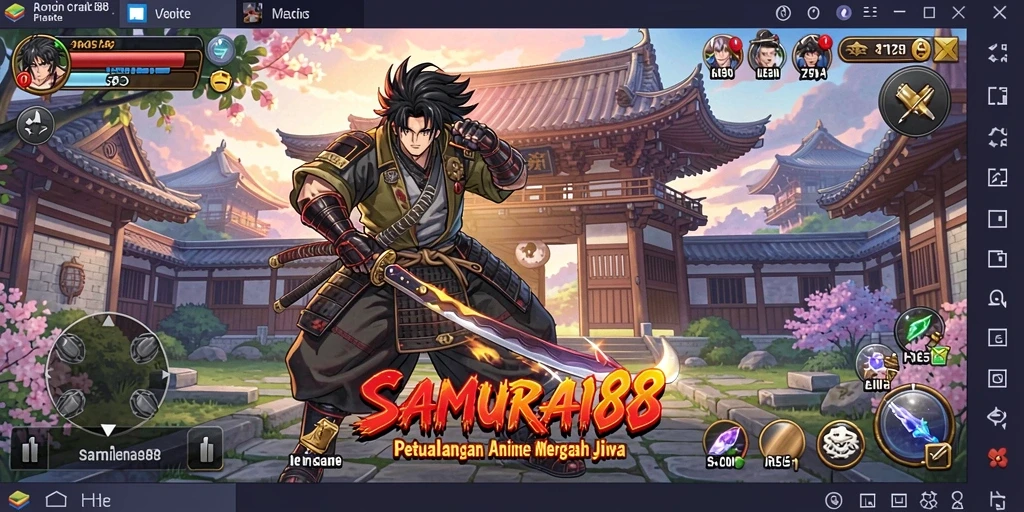 Gameplay seru dalam SAMURAI88 dengan karakter Anime yang epik.