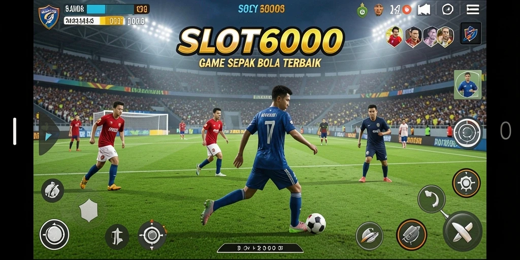 Tampilan menarik dari gameplay SLOT6000 dalam aksi sepak bola.