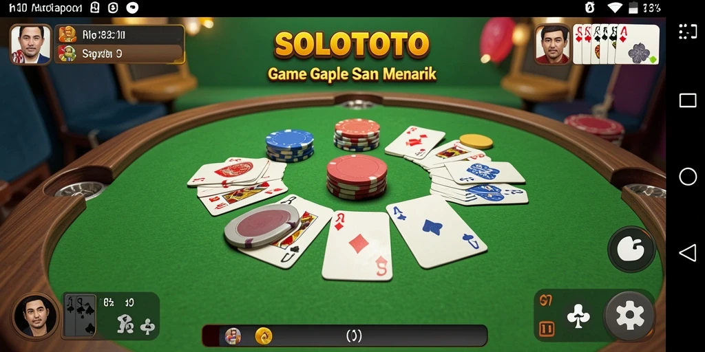Tampilan gameplay SOLOTOTO yang menarik dengan elemen permainan Gaple