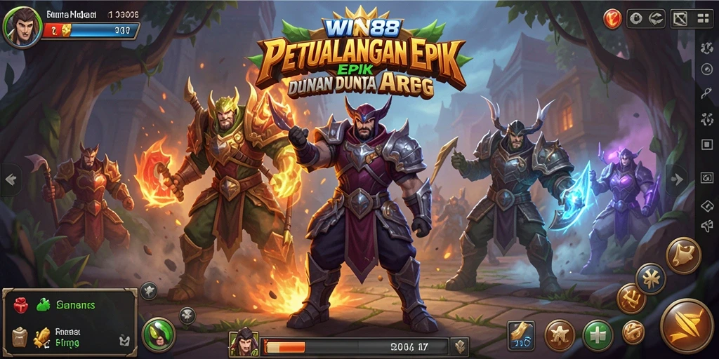 Tampilan gameplay <strong>WIN88</strong> yang menegangkan dalam dunia fantasi.
