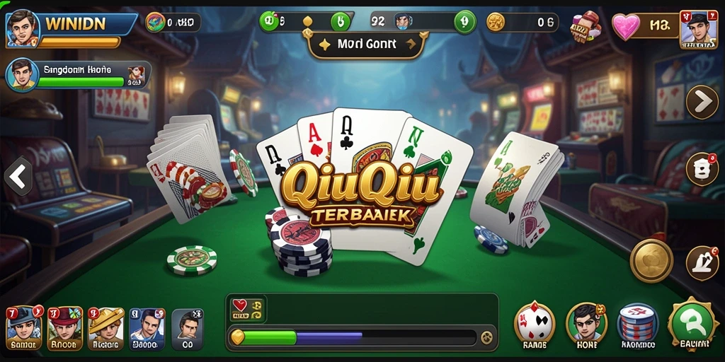 Screenshot gameplay WINIDN menampilkan momen seru bermain QiuQiu.